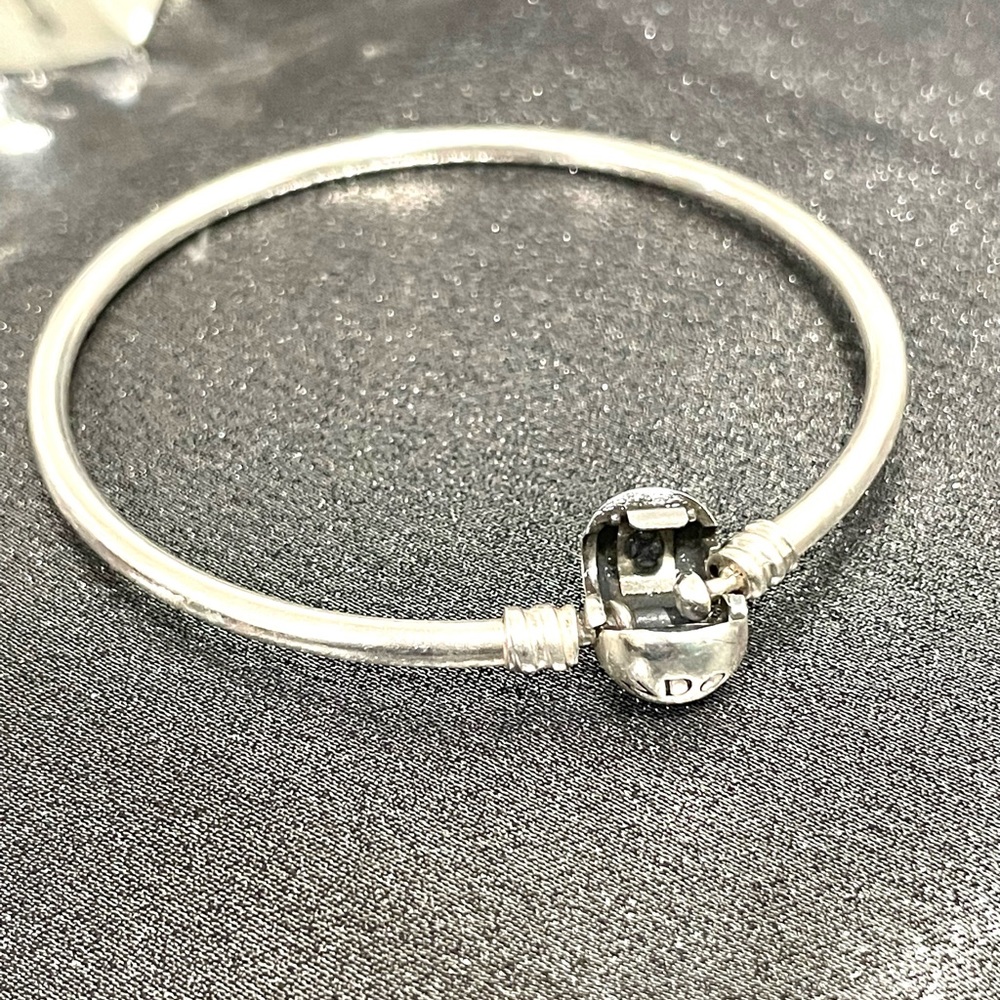 Authentic Pandora Bangle, Sterling Silver. - image 3